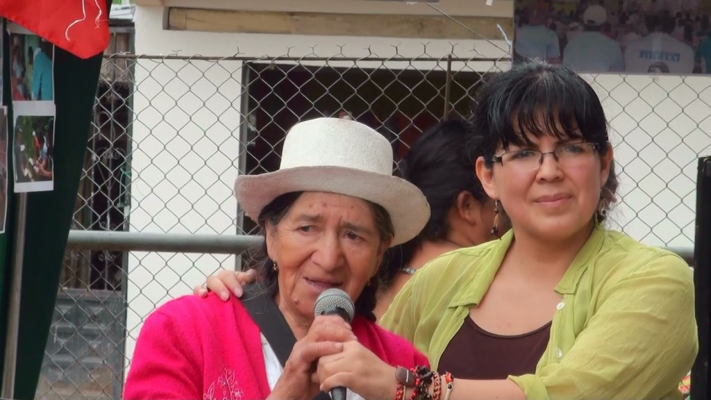 Representatives of the "Frente de Mujeres Defensoras de la Pachamama" in Ecuador
