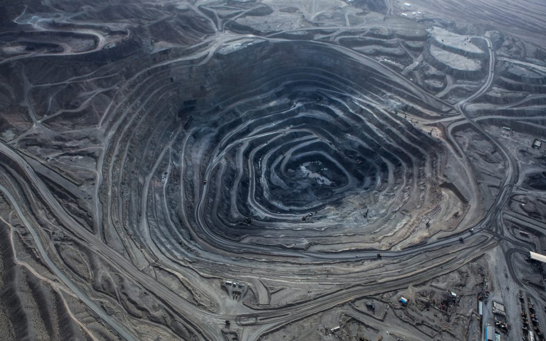 Iron-ore open mine